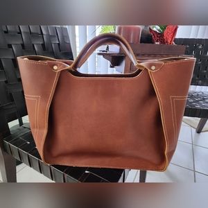 Brown Pure Leather Bag - NEW without Tag